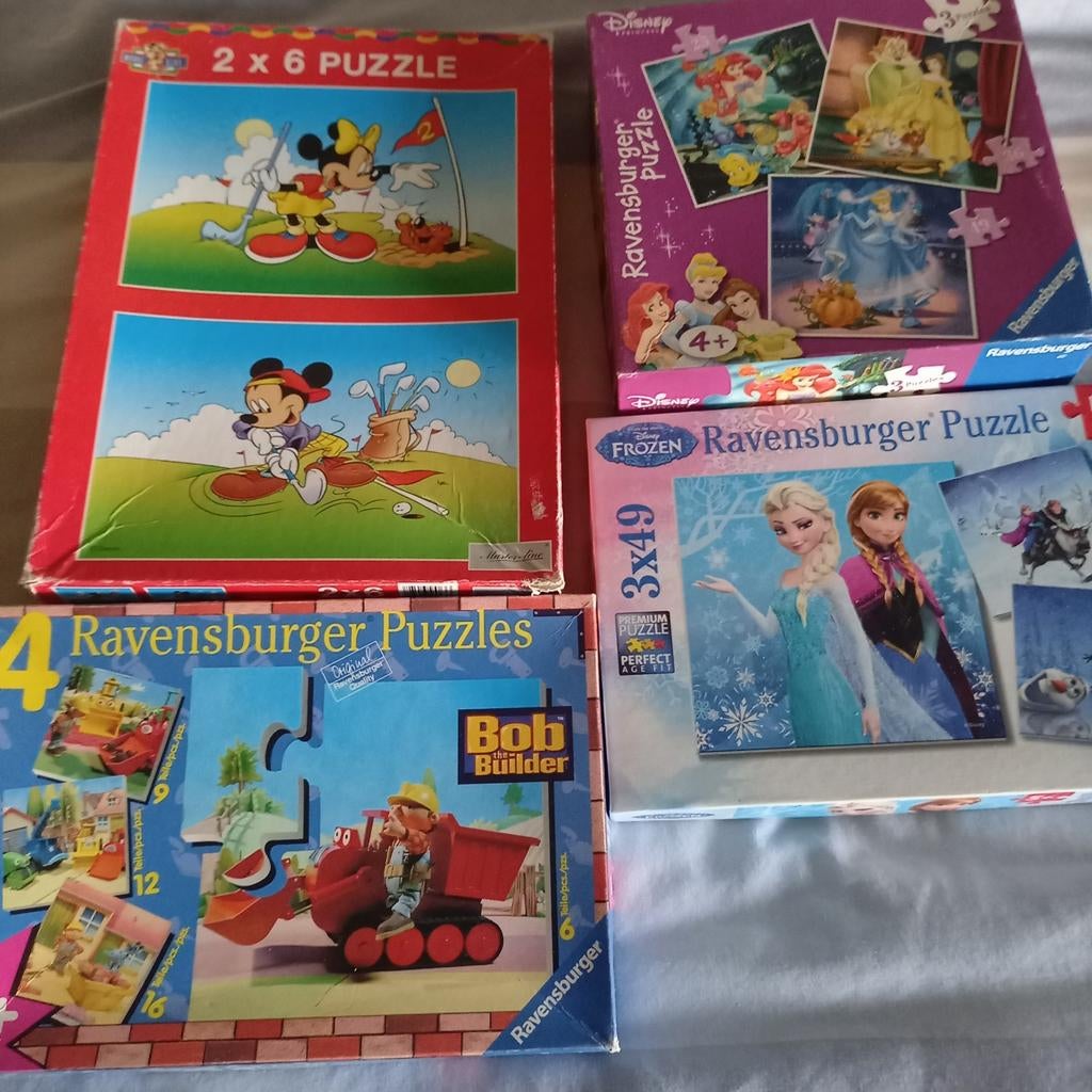 4 kinderpuzzels, Kinderen en Baby's, Speelgoed | Kinderpuzzels, Ophalen of Verzenden