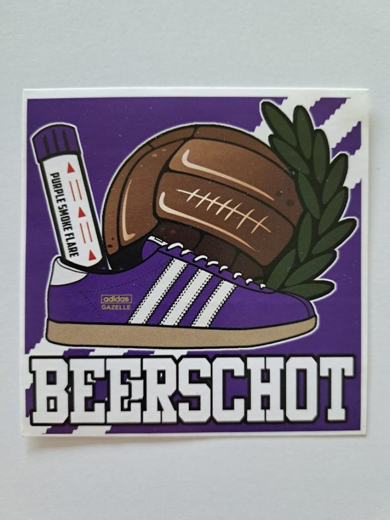 Vintage Sticker - Beerschot - Antwerpen - Voetbal - Adidas, Ophalen of Verzenden, Zo goed als nieuw, Sport