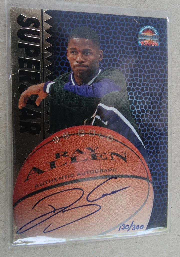 1997 Ray Allen Scoreboard gold autograph#130 /300 LTD, Verzenden, Nieuw, Overige typen