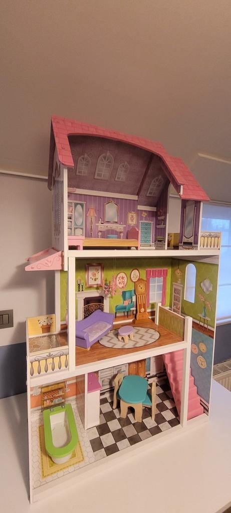 houten poppenhuis, Ophalen, Zo goed als nieuw, Poppenhuis