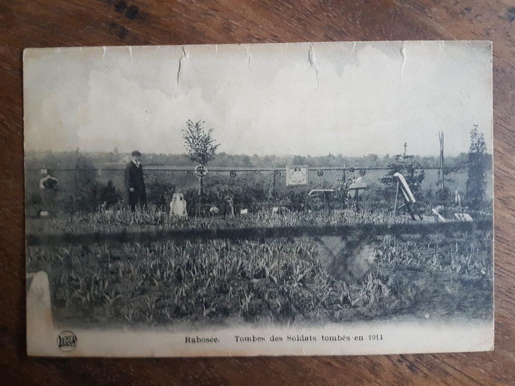 Carte postale : Rabosée Tombes Soldats tombés en 1914, Enlèvement ou Envoi, 1920 à 1940, Non affranchie, Liège