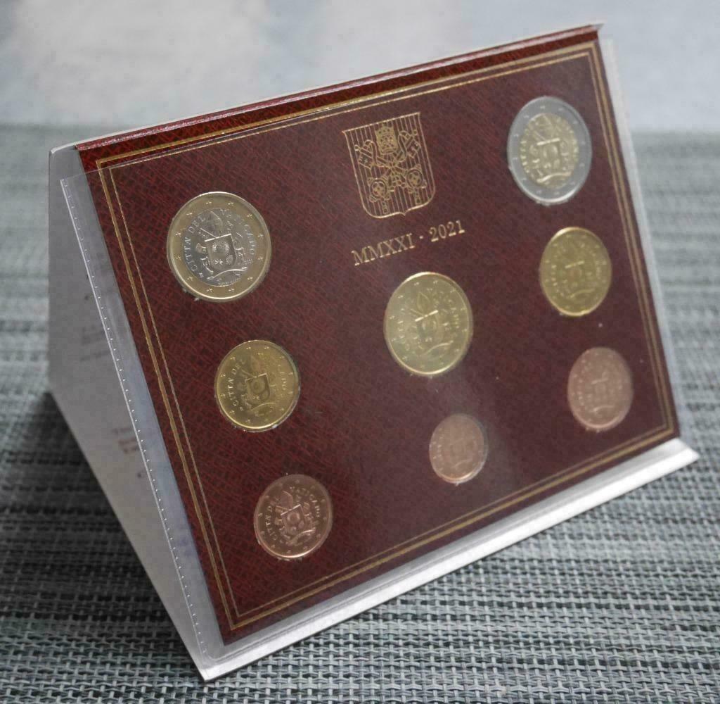 Vatican  Serie 8 pieces 1c/2euros 2021 BU FDC, Enlèvement ou Envoi, Vatican, 2 euros, Série
