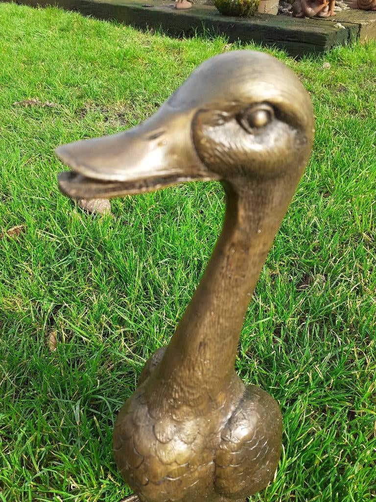 STATUE EN BRONZE REPRESENTANT UN CANARD, Antiquités & Art, Enlèvement ou Envoi, Bronze