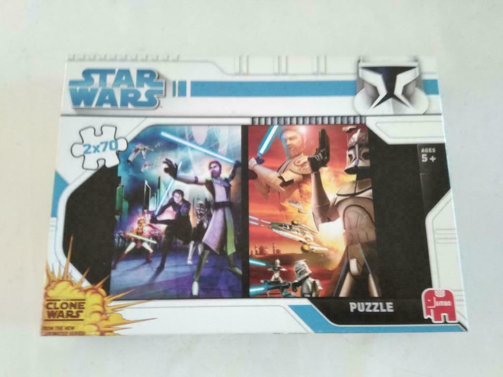 Dubbele Star Wars-puzzel (2 x 70 stukjes> 5 jaar +), Ophalen of Verzenden, Minder dan 500 stukjes, Zo goed als nieuw, Legpuzzel