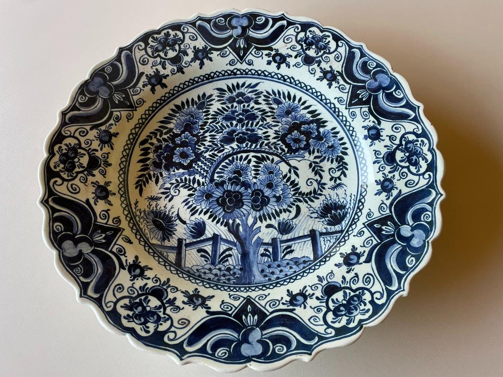 delfts blauw schaal in porcelein, Ophalen
