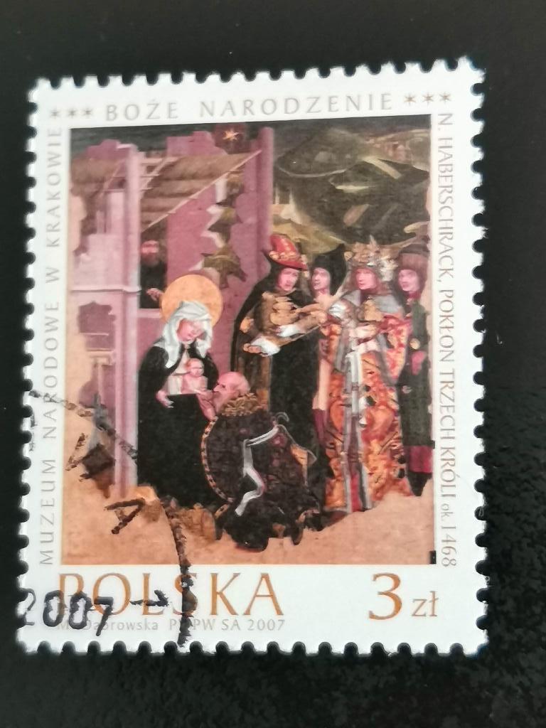 Pologne 2007 - Noël, Epiphanie, peinture, Enlèvement ou Envoi, Pologne, Affranchi