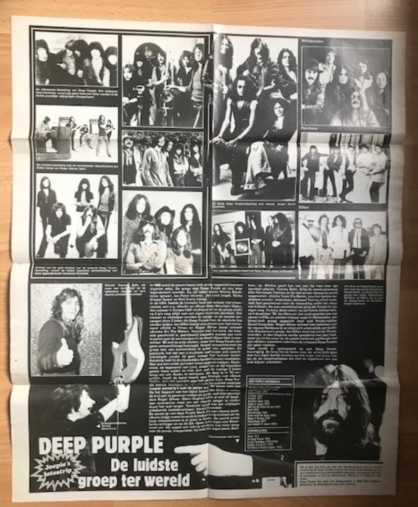 POSTER DEEP PURPLE STORY - THE POLICE - JOEPIE JAREN '80, Verzamelen, 1980 tot heden, Foto, Nieuw, Ophalen of Verzenden