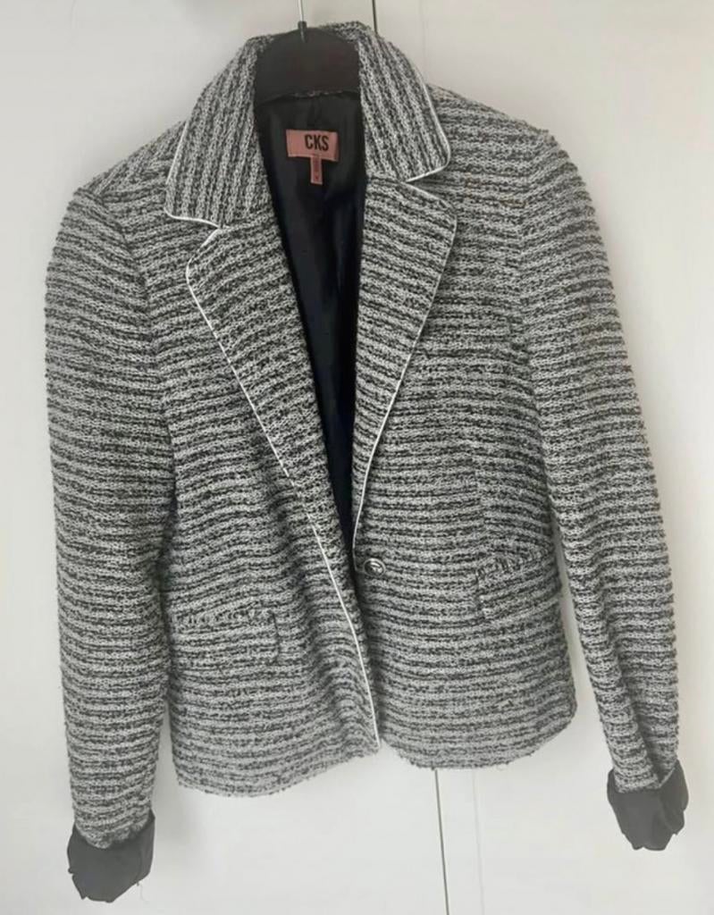 Mooie geklede blazer - CKS - small, Ophalen of Verzenden, Zo goed als nieuw, Jasje, Maat 36 (S)