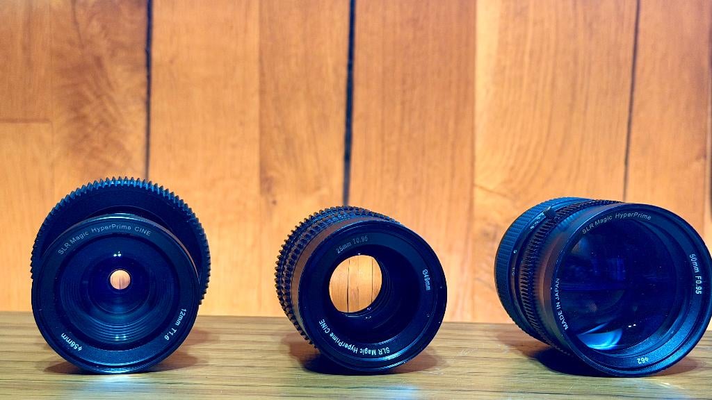 NIEUWE PRIJS - SLR Magic Cine lenzenset - MFT - 12/25/50mm, Audio, Tv en Foto, Ophalen of Verzenden, Gebruikt, Overige typen