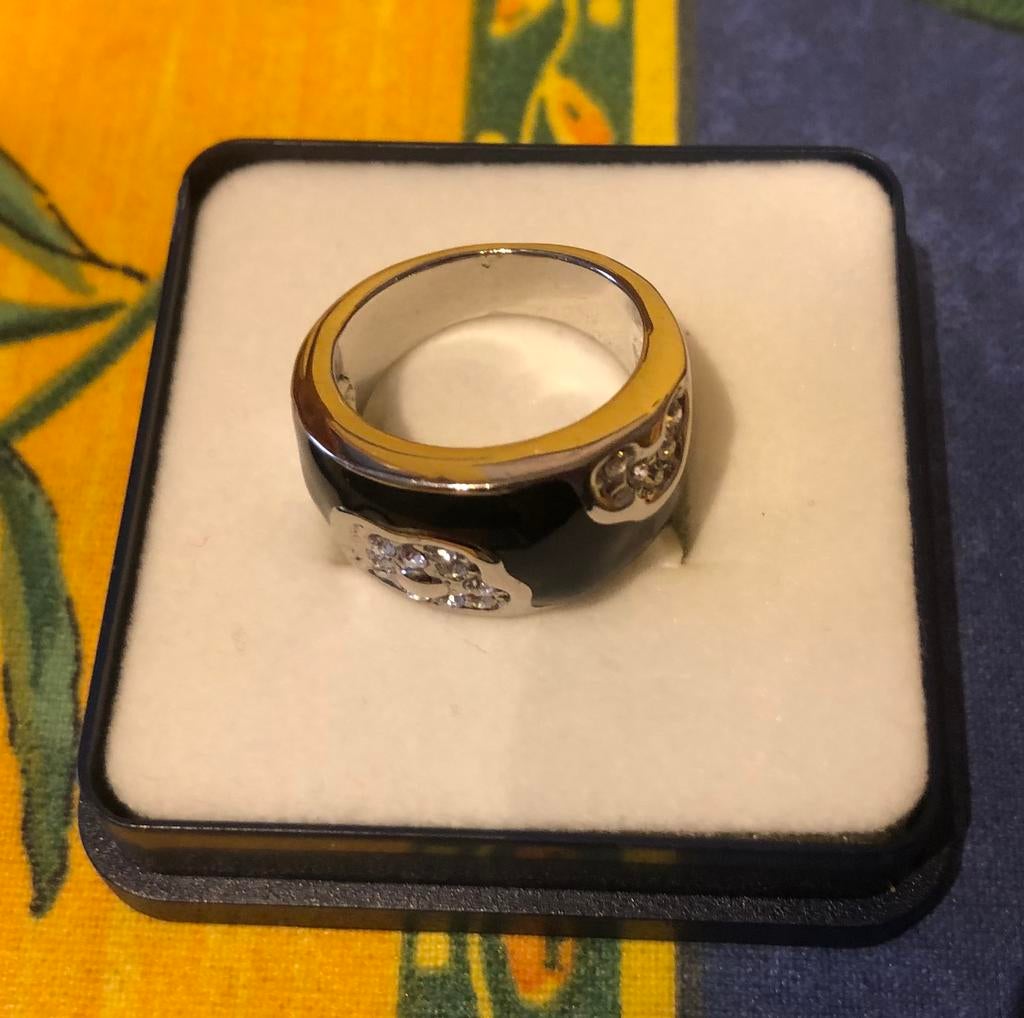 Prachtige rhodiumring voor dames, Nieuw, Dame