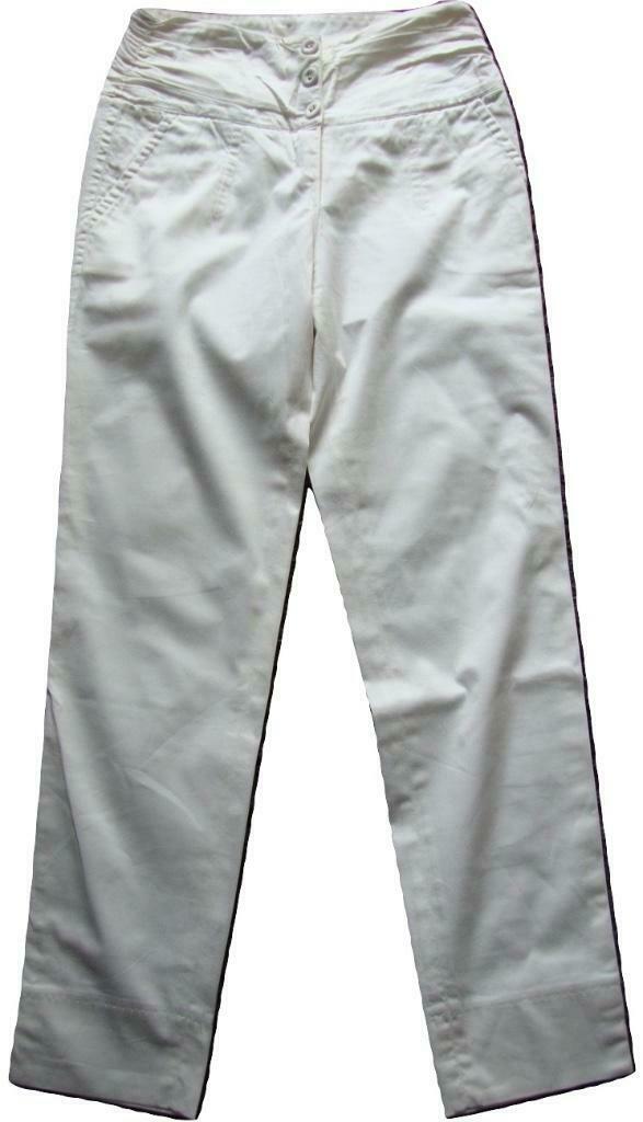 Mooie lange broek van Atos Lombardini met hoge taille., Verzenden, Wit, Zo goed als nieuw, Maat 36 (S)
