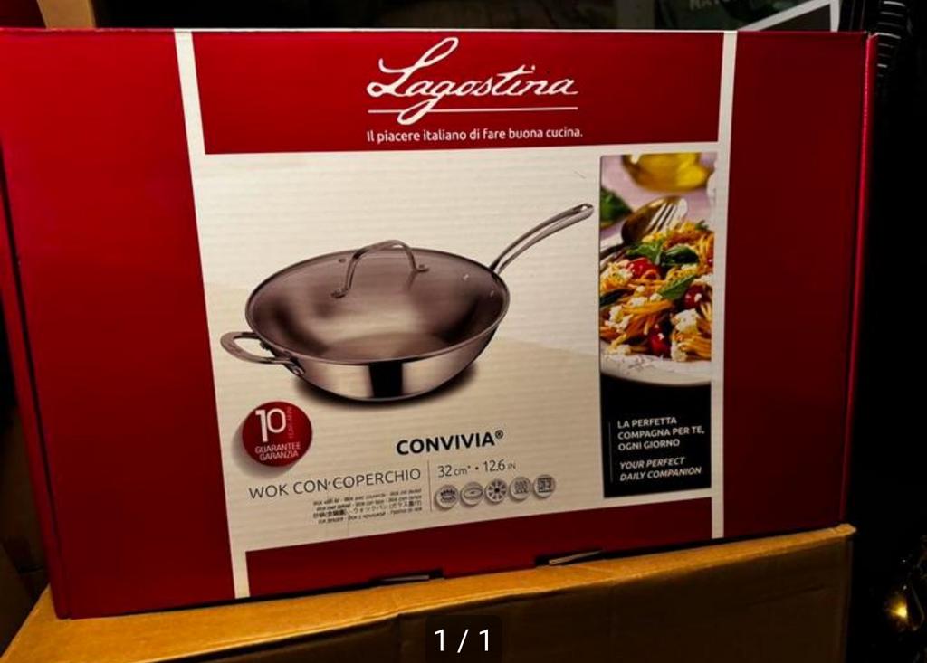 Wok. Casserole  LAGOSTINO a vendre, Maison & Meubles, Cuisine | Casseroles & Poêles, Neuf, Wok