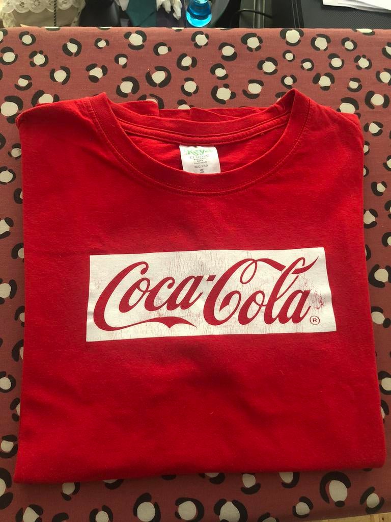 Rood T-shirt van Coca-Cola - Maat: S, Ophalen, Korte mouw, Maat 36 (S), Gedragen