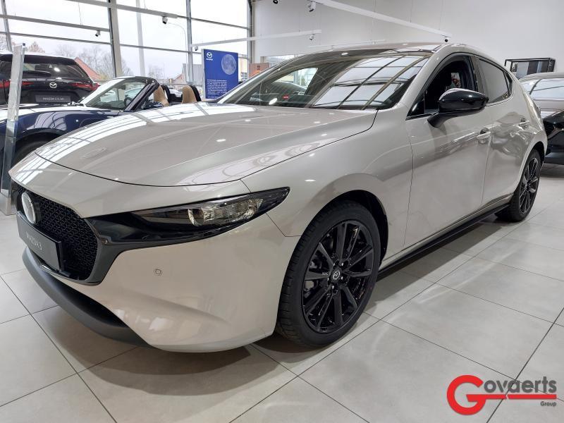 Mazda 3 Homura Hatchback 2.0L e?Skyactiv X 186 hp 6AT, Auto's, Automaat, 1998 cc, 137 kW, Beige