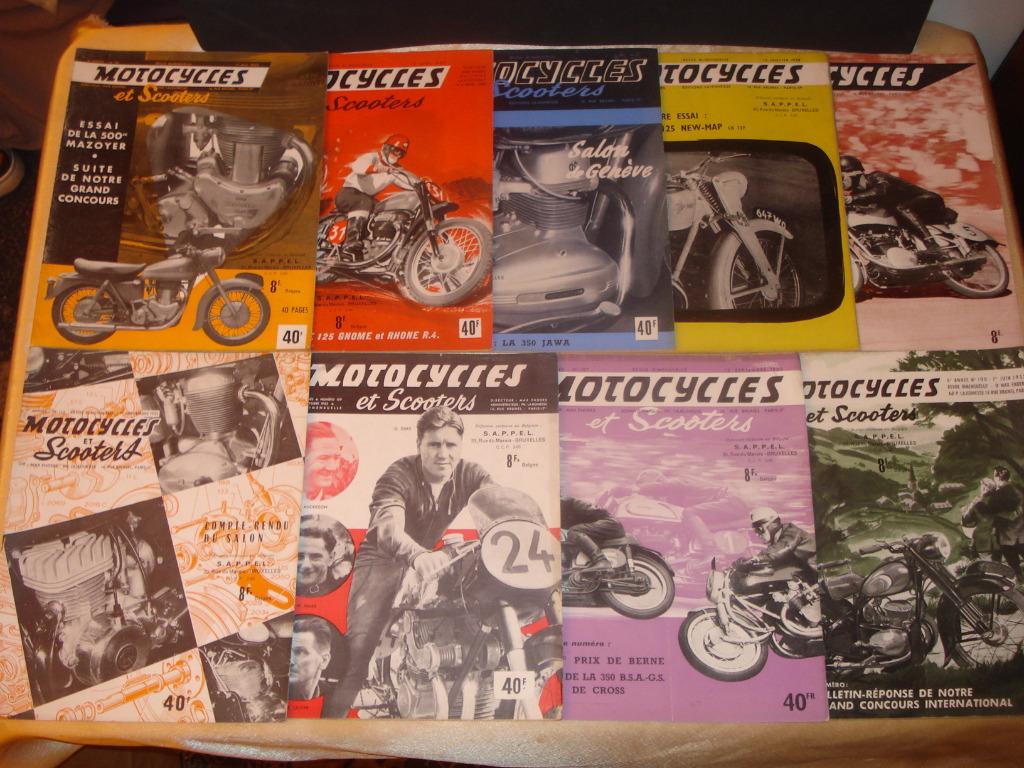 MOTOCYCLES Lot de 9 Anciennes Revues 1953, Livres, Enlèvement ou Envoi, Utilisé, Général
