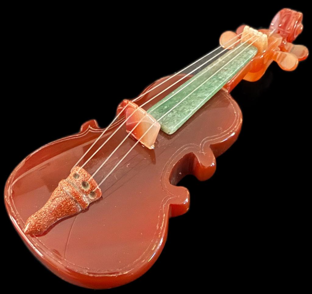 Agaat Viool Karneool Beeld Agate Cello Jade, Antiek en Kunst, Verzenden