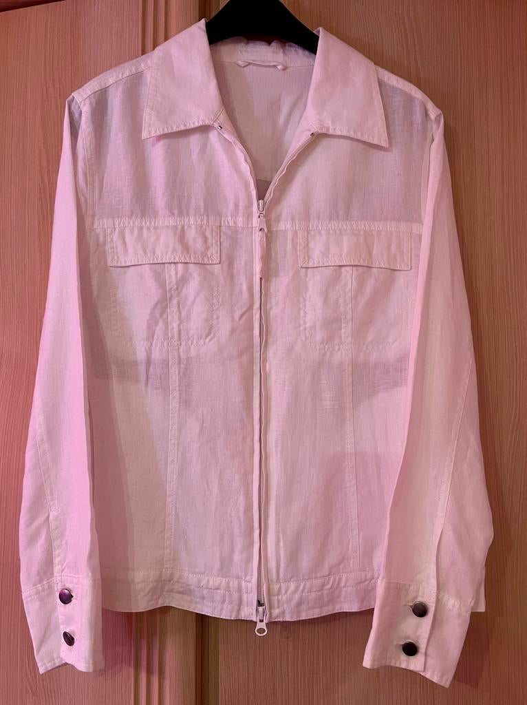 Wit linnen vestje  dames 40 als nieuw, Envoi, Comme neuf, Blanc, Manteau