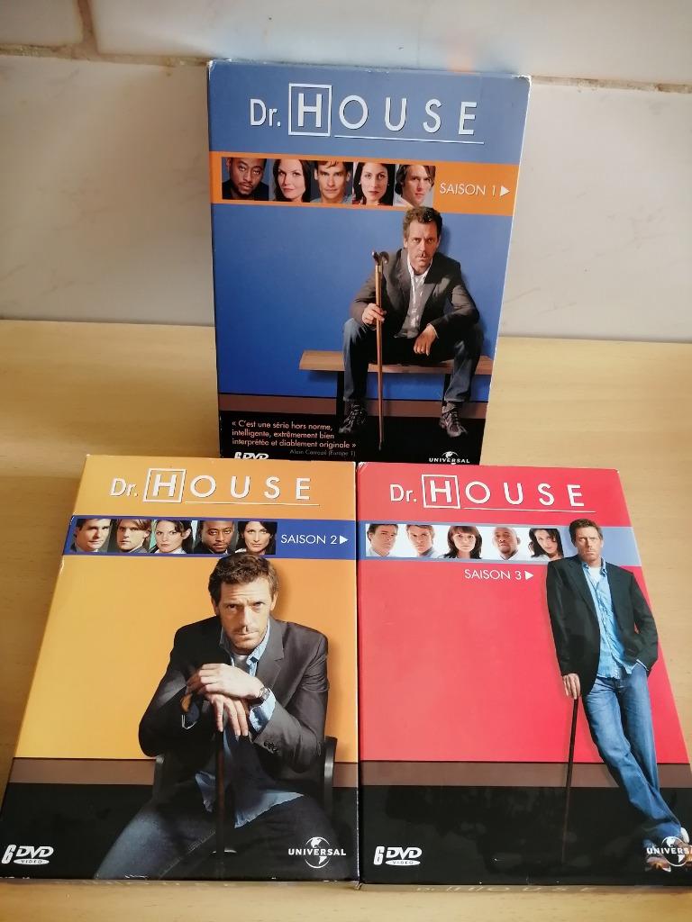 Lot 3 Coffrets DVD Dr. House - saison 1, 2 et 3, Enlèvement ou Envoi