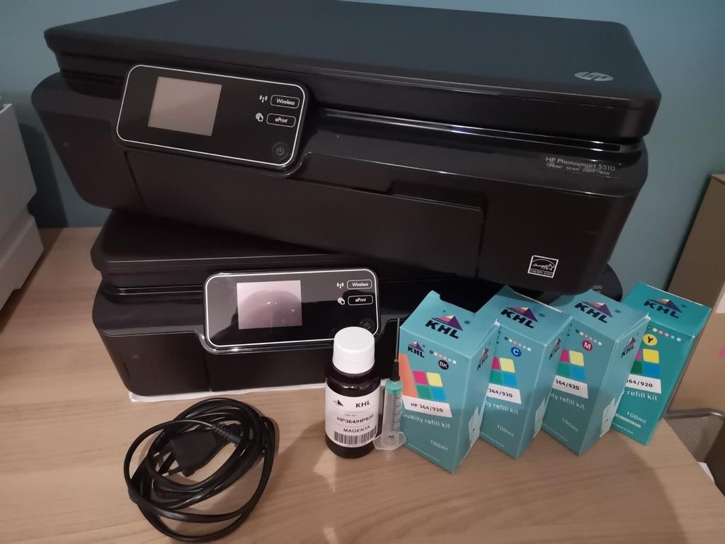 2x HP Photosmart 5510 printers, Computers en Software, Printers, Niet werkend, Printer, Ophalen of Verzenden