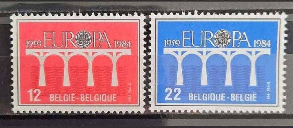 Belgique : COB 2130/31 ** Europe 1984., Sans timbre, Neuf, Enlèvement ou Envoi, Timbre-poste