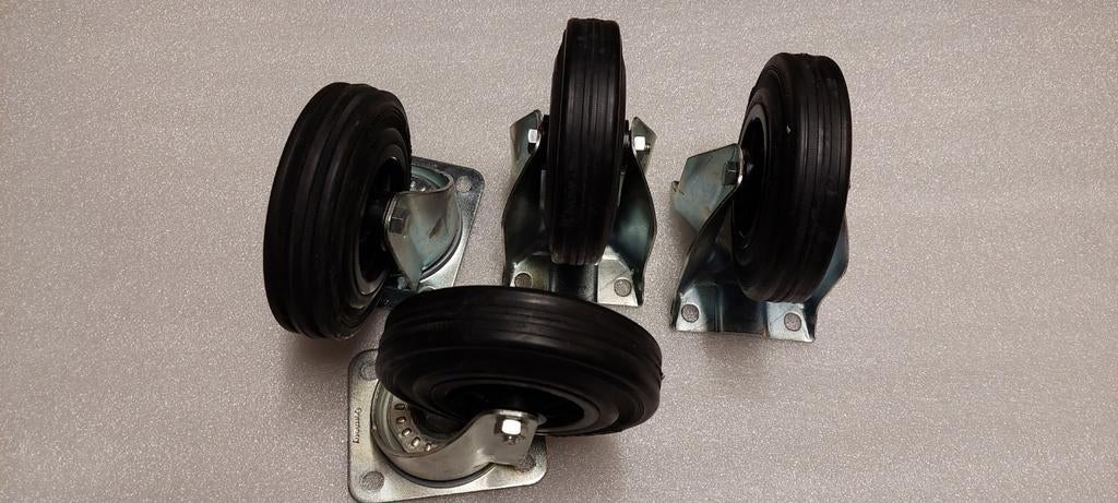 2 zwenkwielen + 2 bokwielen TENTE-125mm, Ophalen of Verzenden, Nieuw