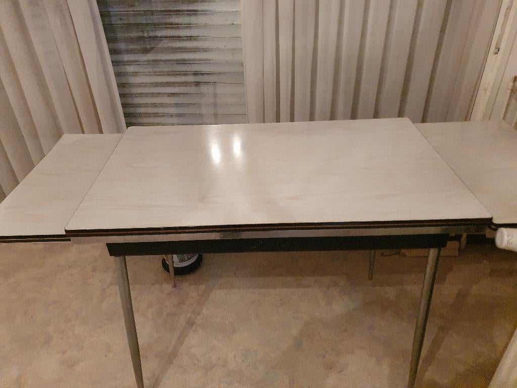 Witte keukentafel formica, Ophalen, Gebruikt, 50 tot 100 cm, Overige materialen
