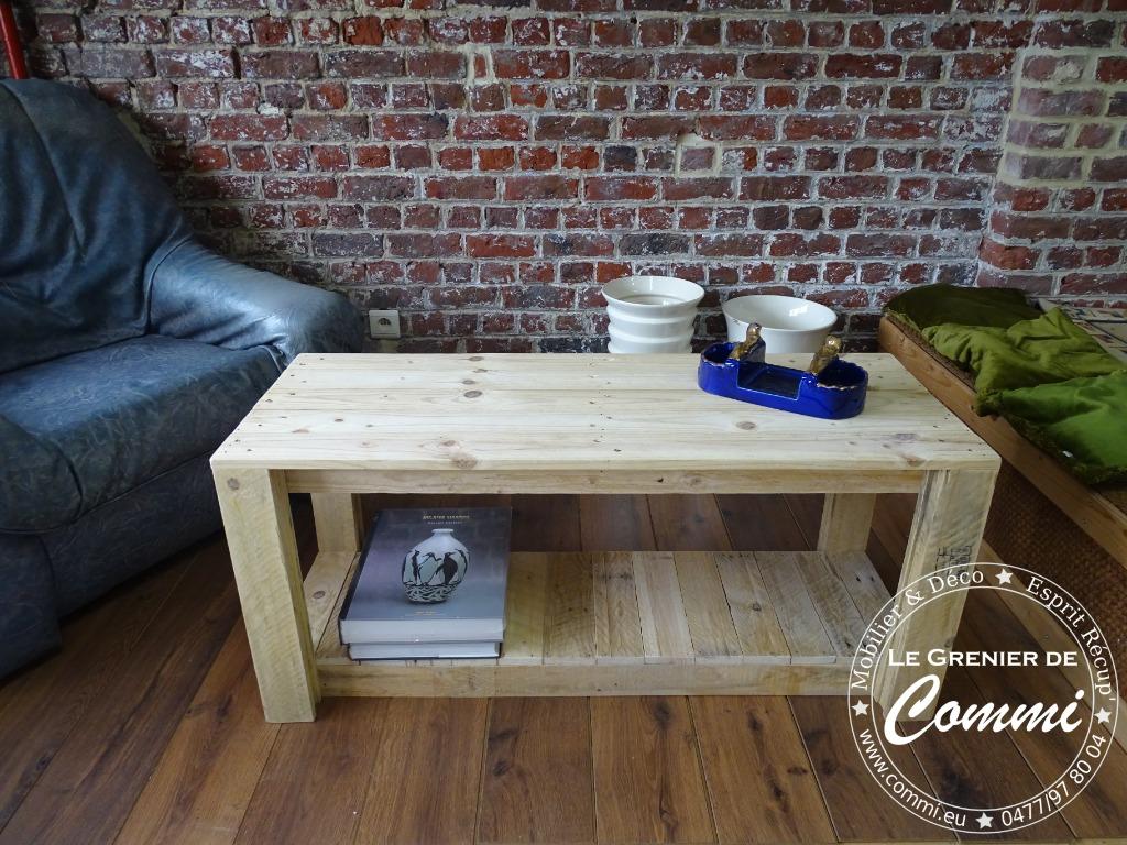 Table de salon  réalisée à partir de bois de palettes, Maison & Meubles, Tables | Tables de salon, Neuf, 100 à 150 cm, Moins de 50 cm