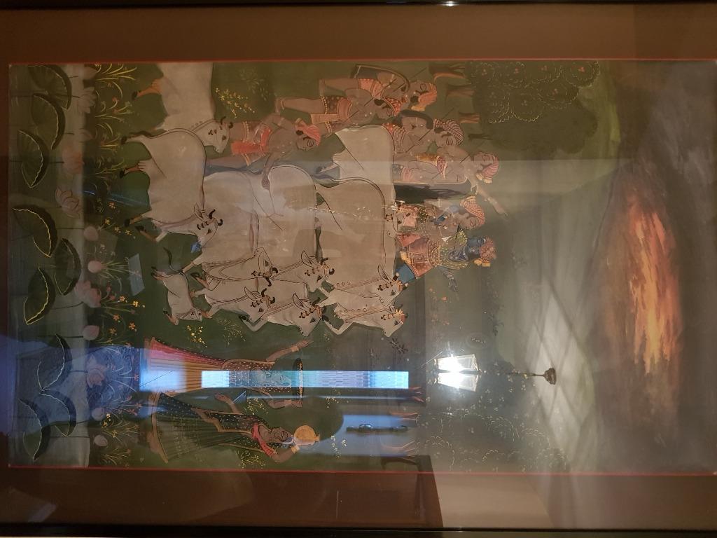 Thangka pigment op doek indie. Samatha meditatie Thangka sch, Antiek en Kunst, Ophalen