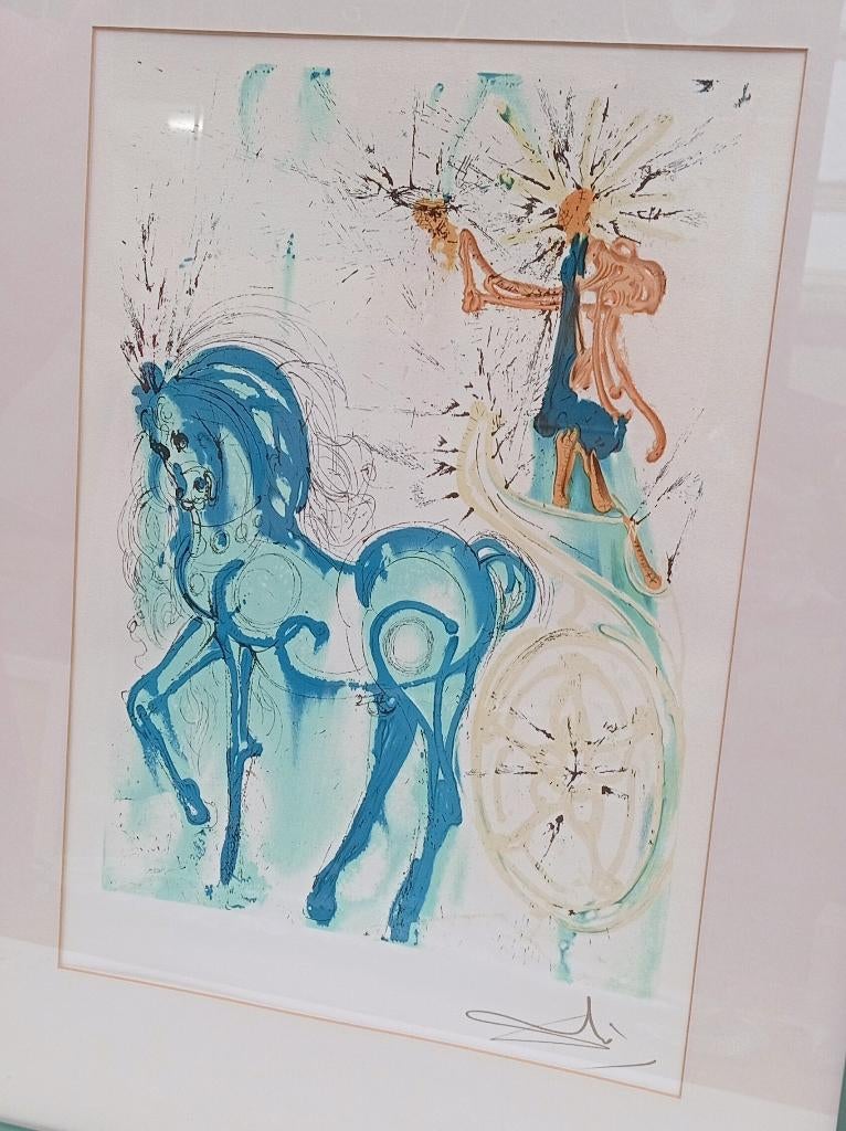 zeefdruk SALVADOR DALI  " CHEVAL DE TRIOMPHE ", Antiek en Kunst, Kunst | Litho's en Zeefdrukken, Ophalen