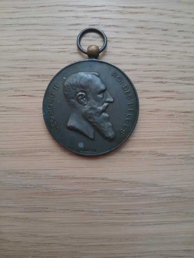 Médaille Léopold 2 roi des belges., Enlèvement ou Envoi