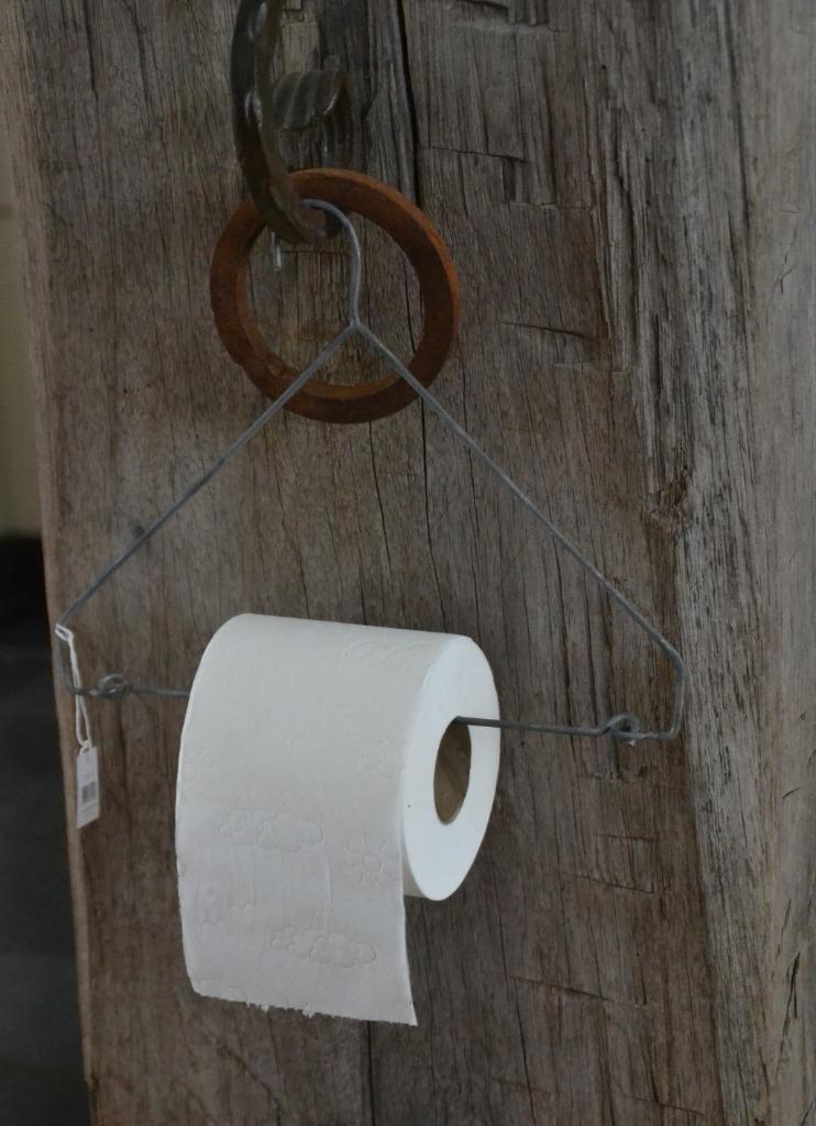 WC-Rolhouder / Toiletrolhouder Zink-Look Kledinghanger, Huis en Inrichting, Ophalen of Verzenden, Nieuw, Overige kleuren, Overige typen