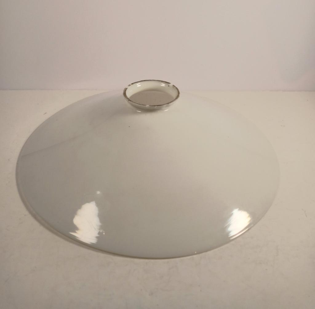 Suspension, galette en opaline blanche (dessus de lustre), Ophalen, Gebruikt, Overige materialen