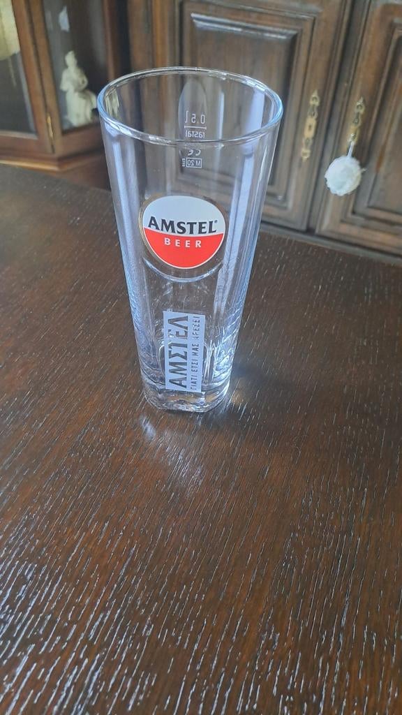 Bierglas 'Amstel beer' 50cl, Verzamelen, Biermerken, Ophalen, Zo goed als nieuw, Amstel