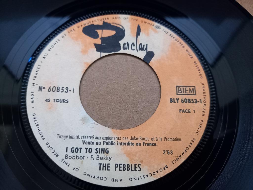 The Pebbles‎ — I Got To Sing / You're Better Believe It '7, CD & DVD, Vinyles Singles, Comme neuf, Single, Pop, 7 pouces, Enlèvement ou Envoi