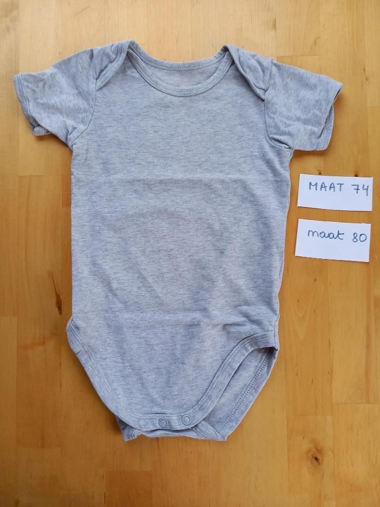 Nieuwstaat, grijze body, maat 74/80, merk Hema, Kinderen en Baby's, Nacht- of Onderkleding, Jongetje of Meisje, Ophalen of Verzenden