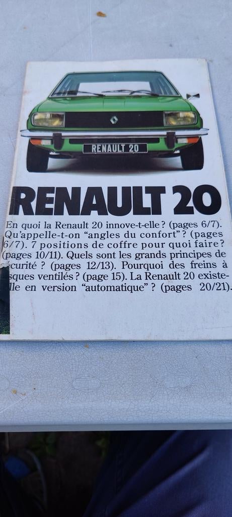 Renault 20 brochure, Livres, Autos | Brochures & Magazines, Enlèvement ou Envoi, Utilisé, Renault