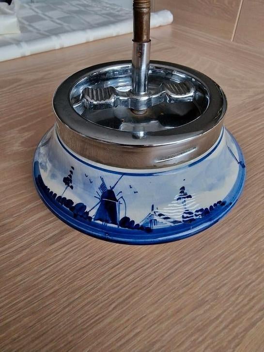 DELFT blauwe draaiende Asbak, Ophalen of Verzenden
