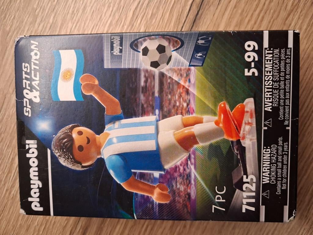 Joueur de football de la Coupe du monde Playmobil Argentine, Enfants & Bébés, Jouets | Playmobil, Envoi, Comme neuf