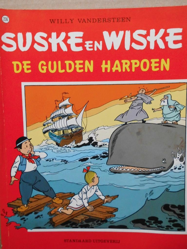 Suske en Wiske - De gulden harpoen, Gelezen, Willy Vandersteen, Eén stripboek, Ophalen of Verzenden