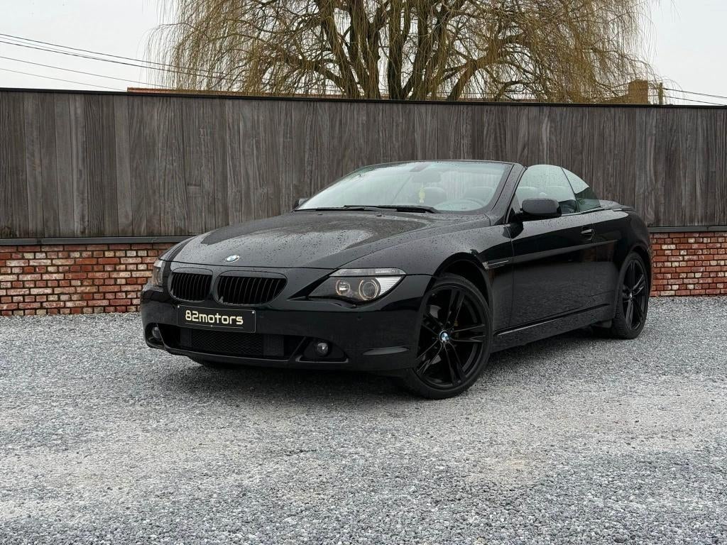 bmw 630i/cabriolet/leder/manueel/ohb/carplay/zetelverwarming, Auto's, BMW, 4 zetels, Achterwielaandrijving, Zwart, Cabriolet