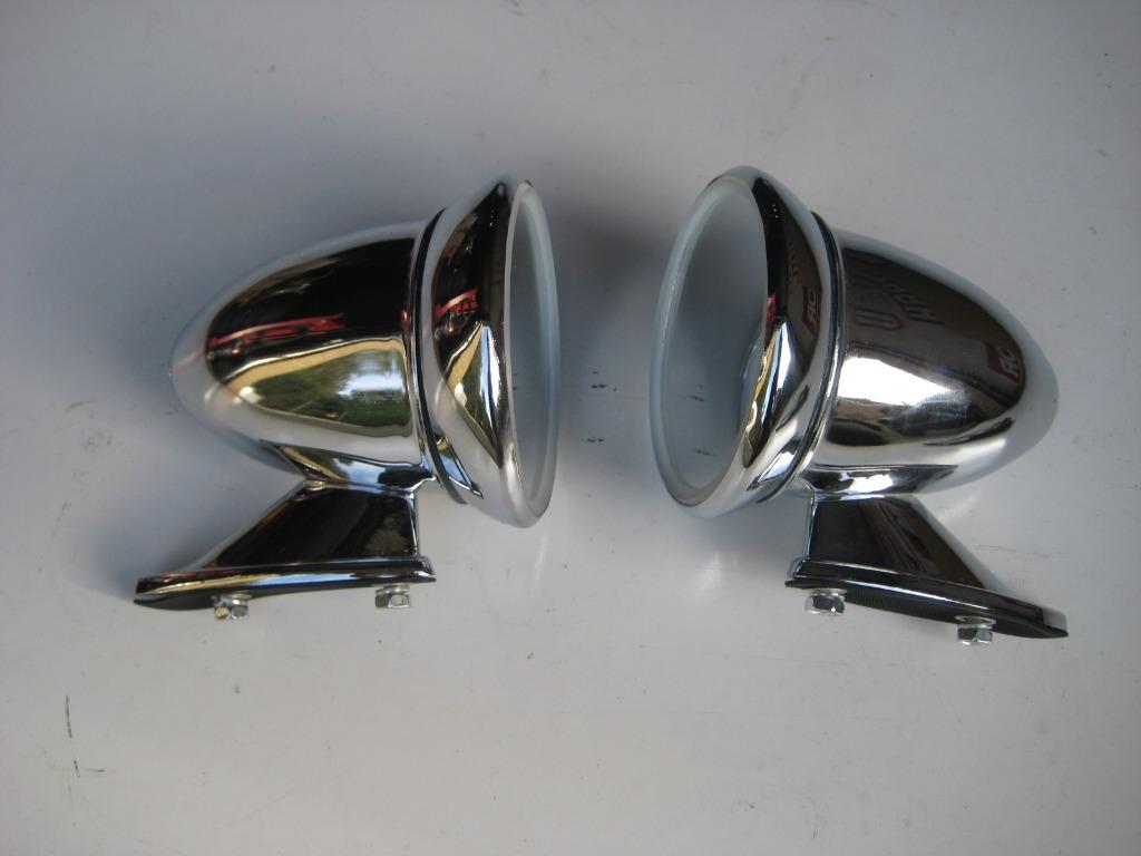 Miroir Torpedo, chrome - lentille plate, CLASSIC MINI etc..., Enlèvement, Neuf, Rover