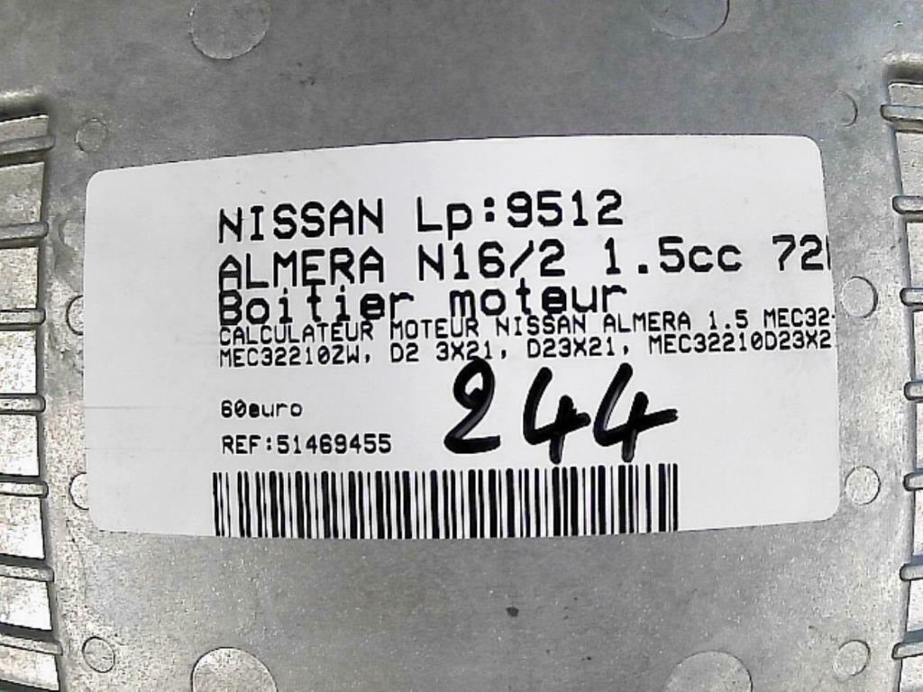 Boitier moteur Nissan Almera 1.5i 72kw MEC32-210 (244), Auto-onderdelen, Overige Auto-onderdelen, Nissan, Gebruikt, Ophalen of Verzenden