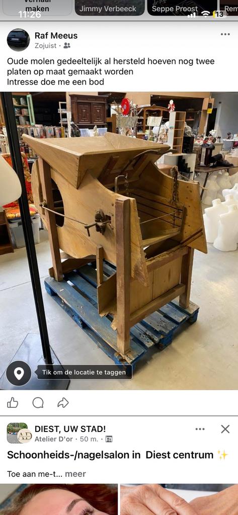 Wanmolen, Antiek en Kunst, Antiek | Gereedschap en Instrumenten, Ophalen