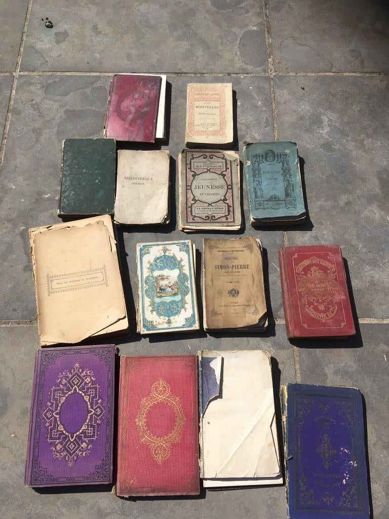 15 vieux livres de lecture en français, Antiquités & Art, Enlèvement ou Envoi