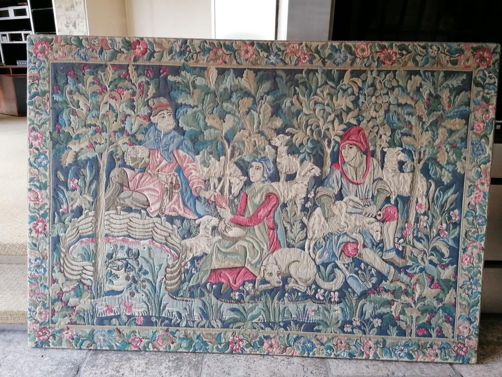 Wandtapijt, zeer zeldzaam (bieden vanaf 100€), Antiek en Kunst, Ophalen