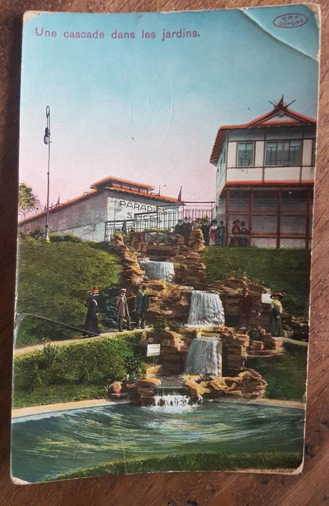 Postkaart Exposition de Charleroi 1911 Cascade jardin, Verzamelen, Postkaarten | België, Gelopen, Henegouwen, Voor 1920, Ophalen of Verzenden