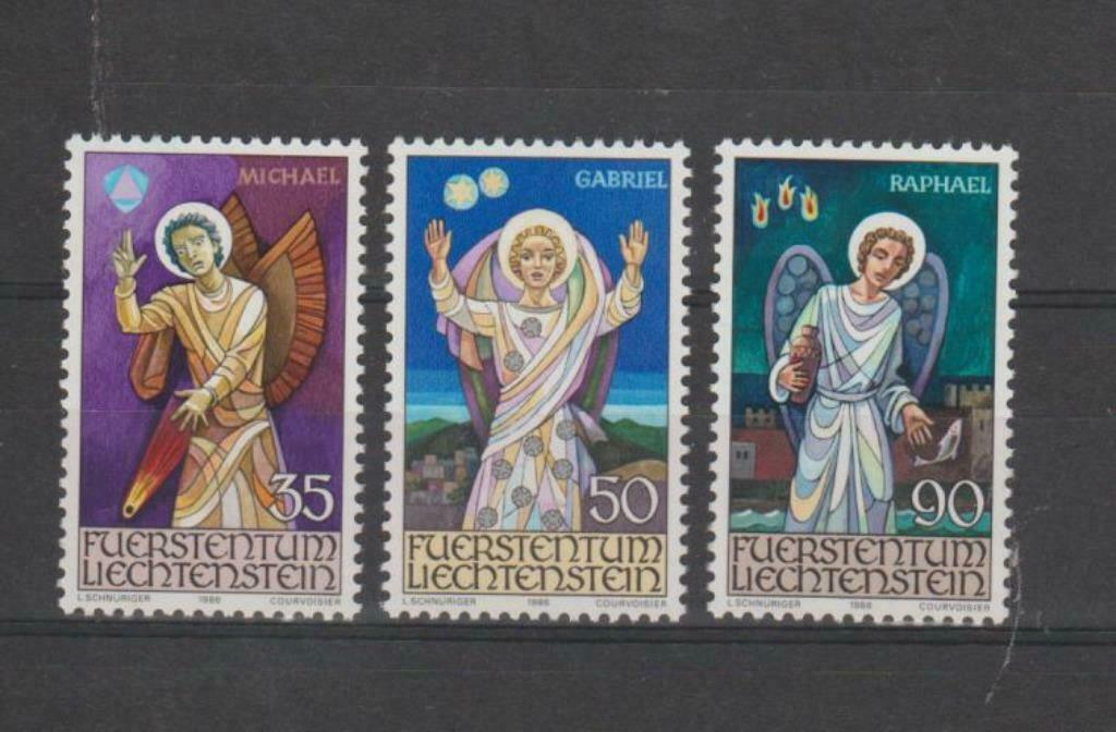 Liechtenstein 1986 Kerstmis - Aartsengelen **, Verzenden, Overige landen, Postfris