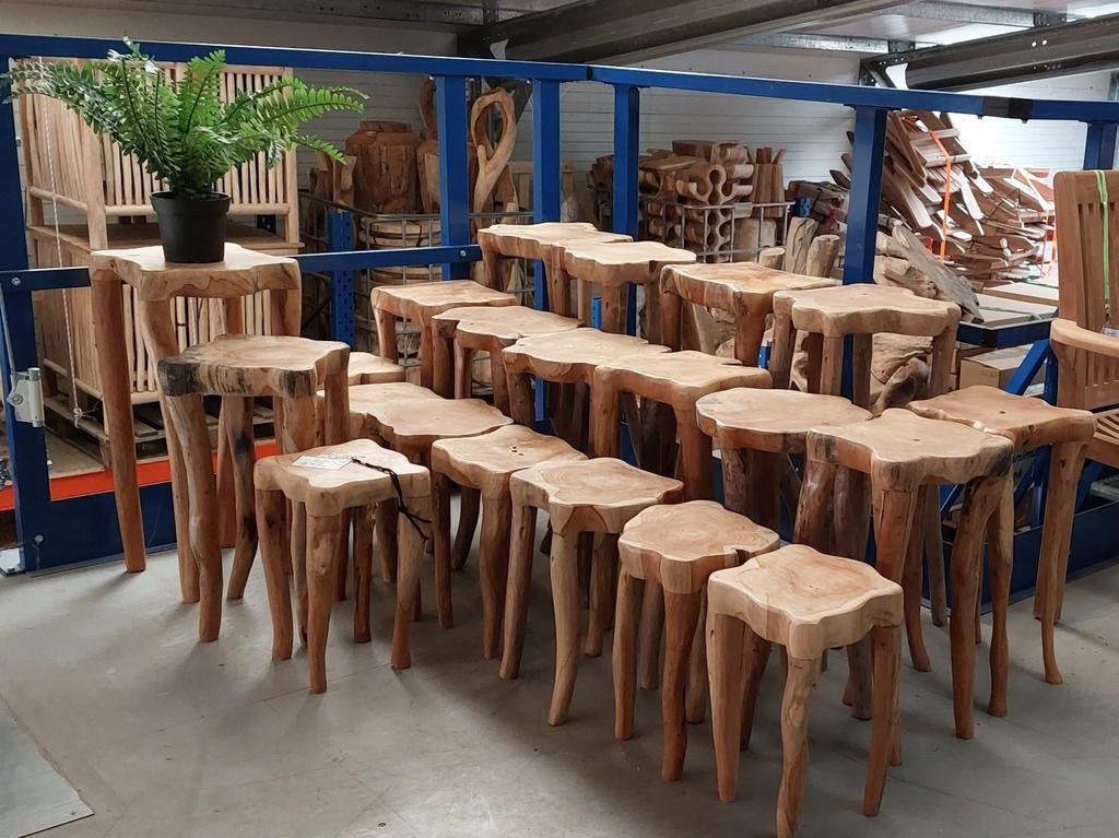 Teak Tafeltjes SET 3 stuks, Ophalen, Nieuw
