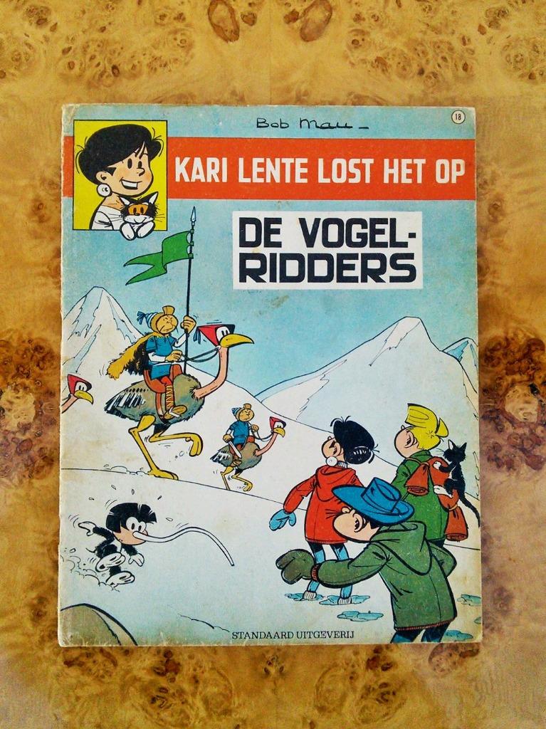 Kari Lente 18 - de vogelridders - 1e druk 1969 Goede staat, Gelezen, Bob Mau, Eén stripboek, Ophalen of Verzenden