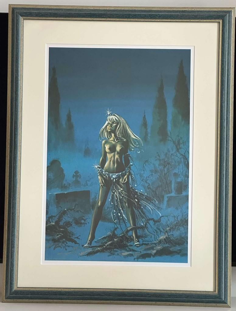 Prachtig ingekaderde litho Duifje Vleugelslag, Ophalen, Overige figuren, Zo goed als nieuw, Plaatje, Poster of Sticker